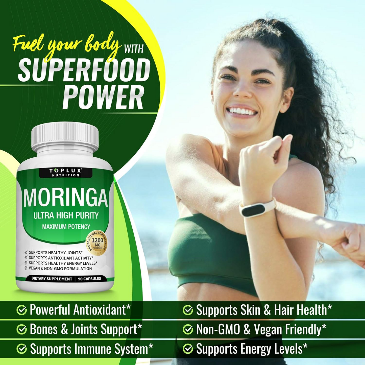 Toplux Moringa Capsules 1200mg-2PC