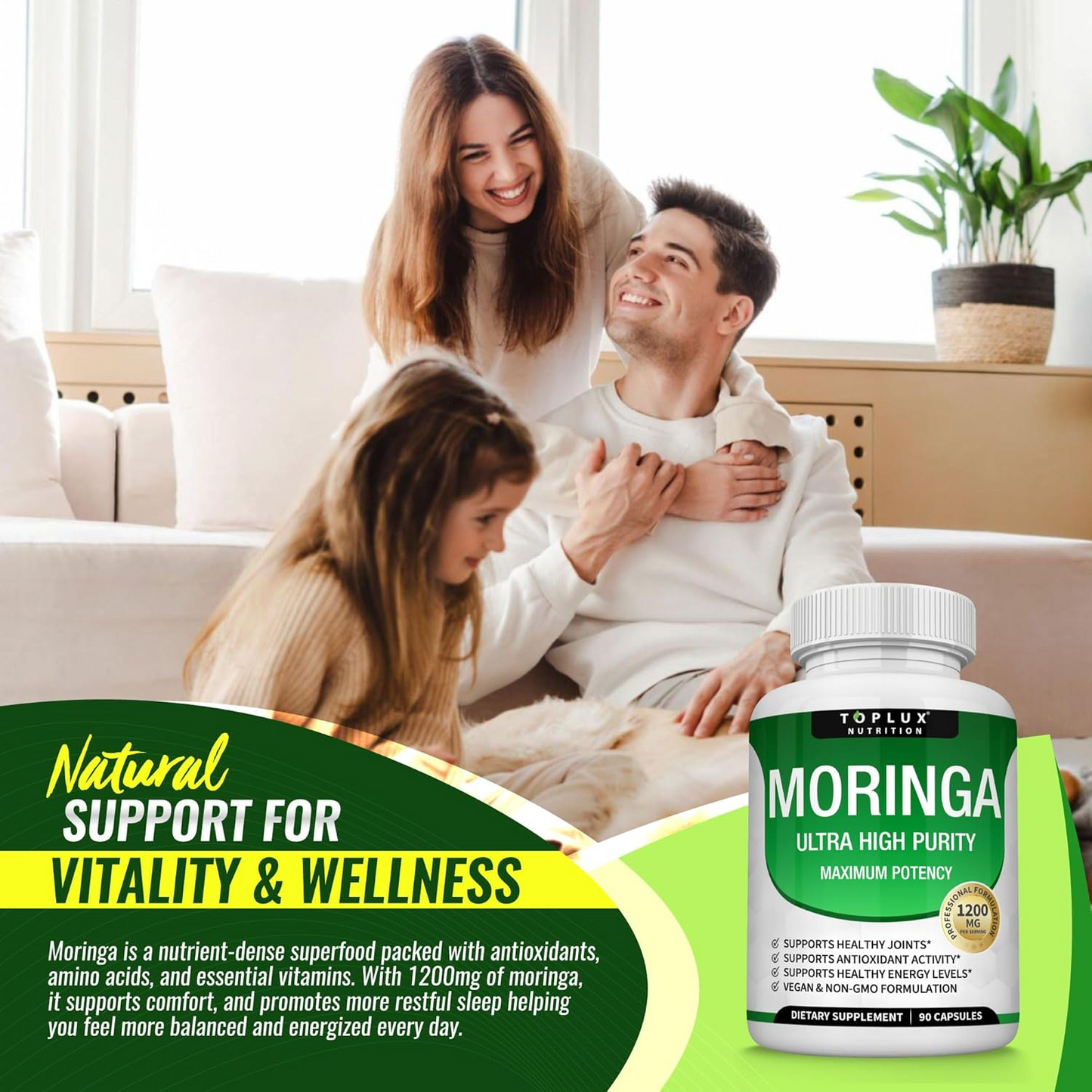 Toplux Moringa Capsules 1200mg-2PC